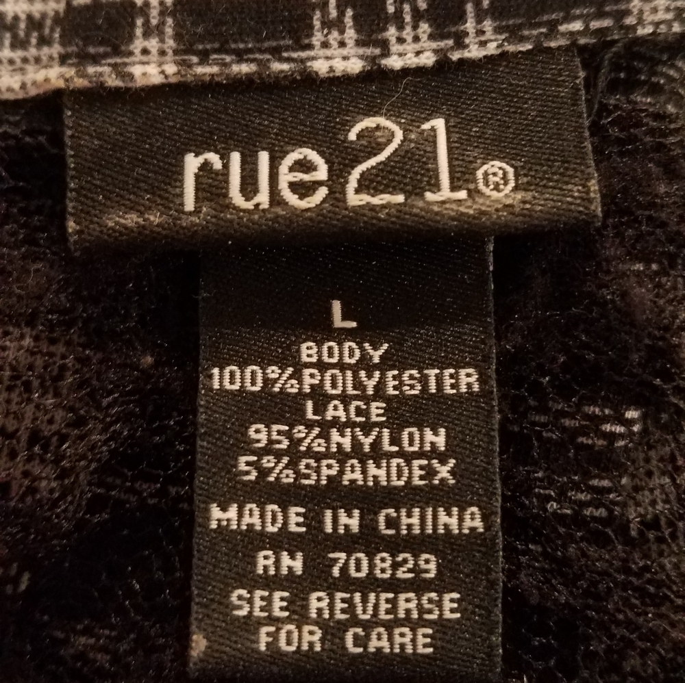 LACED BACK FLANNEL PRINT RUE 21 - Picture 7 of 7